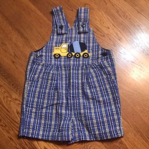Boys cement truck romper